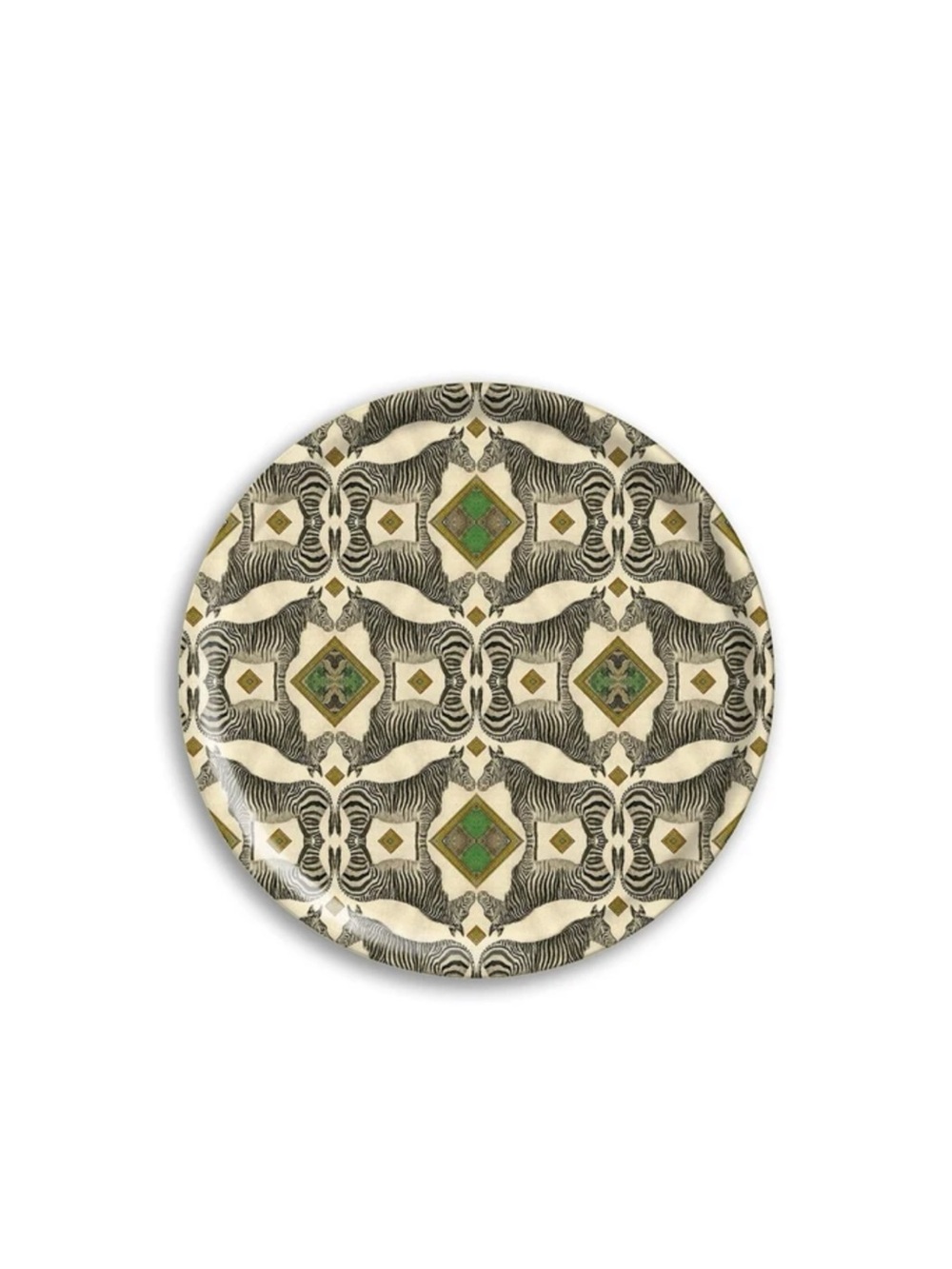 Patch NYC Avenida Zebra Round Decorative Tray 15”